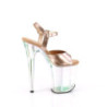 Pleaser FLAMINGO-809HT Rose Gold Hologram Patent Tinted