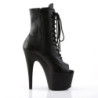 Pleaser ADORE-1021 Black Vegan Leather Ankle Boots