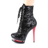 Pleaser BLONDIE-R-1020 Black Sequins Black-Red Sale