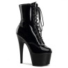 Pleaser ADORE-1020 Black Patent High Heeled Ankle Boots