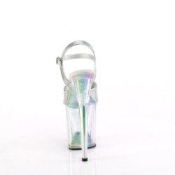 Pleaser FLAMINGO-809HT Silver Hologram Patent Tinted