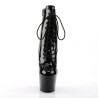 Pleaser ADORE-1020 Black Patent High Heeled Ankle Boots