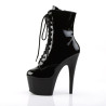 Pleaser ADORE-1020 Black Patent High Heeled Ankle Boots