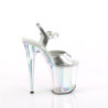 Pleaser FLAMINGO-809HT Silver Hologram Patent Tinted