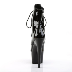 Pleaser ADORE-1020 Black Patent High Heeled Ankle Boots
