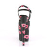 Pleaser FLAMINGO-809KISSES Black Exotic Pole Dance Shoes