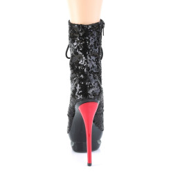 Pleaser BLONDIE-R-1020 Black Sequins Black-Red Sale