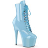 Pleaser ADORE-1020 Baby Blue Patent Heeled Ankle Boots
