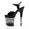 Pleaser FLAMINGO-809LN Black Exotic Pole Dance Shoes