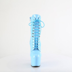 Pleaser ADORE-1020 Baby Blue Patent Heeled Ankle Boots