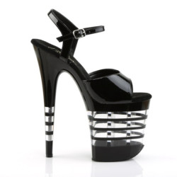 Pleaser FLAMINGO-809LN Black Exotic Pole Dance Shoes
