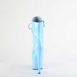 Pleaser ADORE-1020 Baby Blue Patent Heeled Ankle Boots