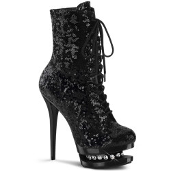 Pleaser BLONDIE-R-1020 Black Sequins Sale Women
