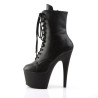 Pleaser ADORE-1020 Black Vegan Leather Ankle Boots