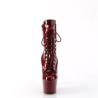 Pleaser ADORE-1020 Burgundy Patent Women Ankle Boots