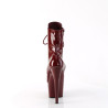 Pleaser ADORE-1020 Burgundy Patent Women Ankle Boots