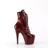 Pleaser ADORE-1020 Burgundy Patent Women Ankle Boots