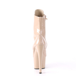 Pleaser ADORE-1020 Nude Patent High Heeled Ankle Boots