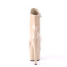 Pleaser ADORE-1020 Nude Patent High Heeled Ankle Boots