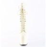Pleaser ADORE-1020 White Patent Women Ankle Boots