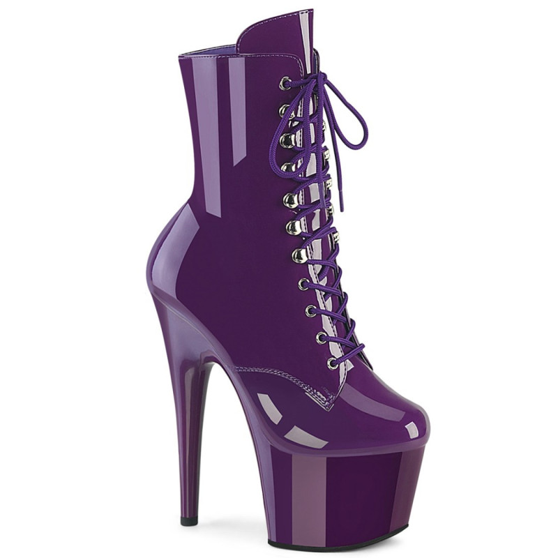 Pleaser ADORE-1020 Purple Patent Ankle High Boots Women Pleaser ADORE-1020 Purple Patent Ankle High Boots Women