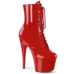 Pleaser ADORE-1020 Red Patent High Heeled Ankle Boots