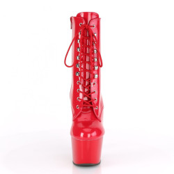 Pleaser ADORE-1020 Red Patent High Heeled Ankle Boots
