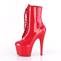 Pleaser ADORE-1020 Red Patent High Heeled Ankle Boots