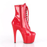 Pleaser ADORE-1020 Red Patent High Heeled Ankle Boots