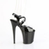 Pleaser ADORE-1020 Blue Patent High Heeled Ankle Boots