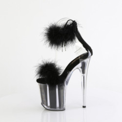 Pleaser FLAMINGO-824F Black Exotic Pole Dance High Heels