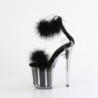 Pleaser FLAMINGO-824F Black Exotic Pole Dance High Heels