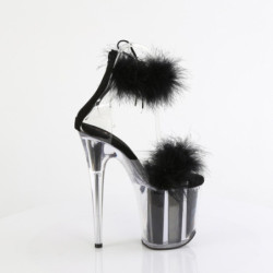 Pleaser FLAMINGO-824F Black Exotic Pole Dance High Heels
