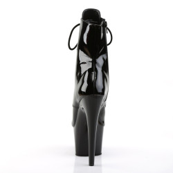 Pleaser ADORE-1021 Black Patent High Heeled Ankle Boots