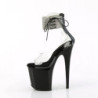 Pleaser FLAMINGO-824RS Transparent Black Sale High Heels