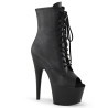 Pleaser ADORE-1021 Black Vegan Leather Ankle Boots