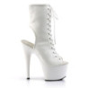 Pleaser ADORE-1016 White Vegan Leather Ankle Boots
