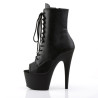 Pleaser ADORE-1021 Black Vegan Leather Ankle Boots