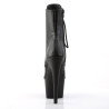 Pleaser ADORE-1021 Black Vegan Leather Ankle Boots