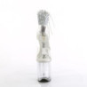 Pleaser FLAMINGO-824RS-02 Transparent Silver Strass