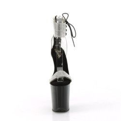 Pleaser FLAMINGO-827RS Transparent Black Sale High Heels