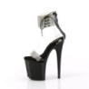 Pleaser FLAMINGO-827RS Transparent Black Sale High Heels
