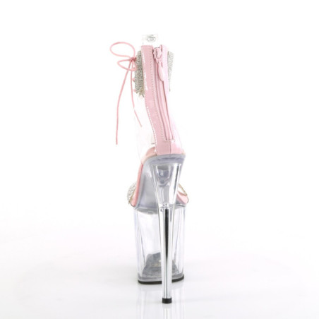 Pleaser ADORE-1021C-T Rose Translucent Pink Tinted Boots