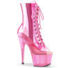 Pleaser ADORE-1021C-T Rose Translucent Pink Tinted Boots