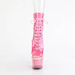 Pleaser ADORE-1021C-T Rose Translucent Pink Tinted Boots