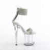 Pleaser FLAMINGO-827RS Transparent Silver Sale Women