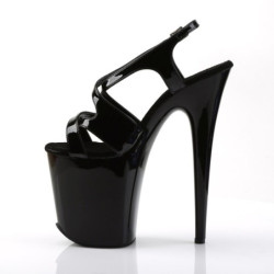 Pleaser FLAMINGO-831 Black Patent Sale Women