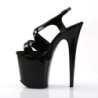 Pleaser FLAMINGO-831 Black Patent Sale Women