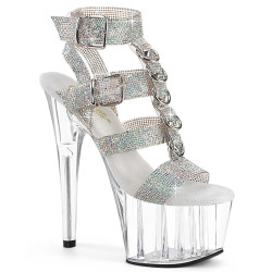 Pleaser ADORE-756RS Strass T-Strap High Heeled Sandals