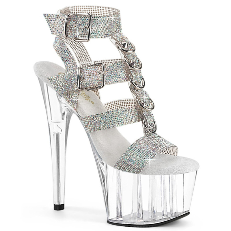 Pleaser ADORE-756RS Strass T-Strap High Heeled Sandals Pleaser ADORE-756RS Strass T-Strap High Heeled Sandals